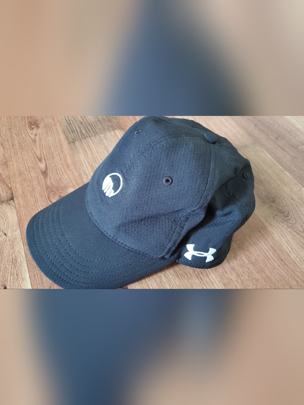 Under Armour Black Baseball Cap Hat with White Logo The Cliffs One Size